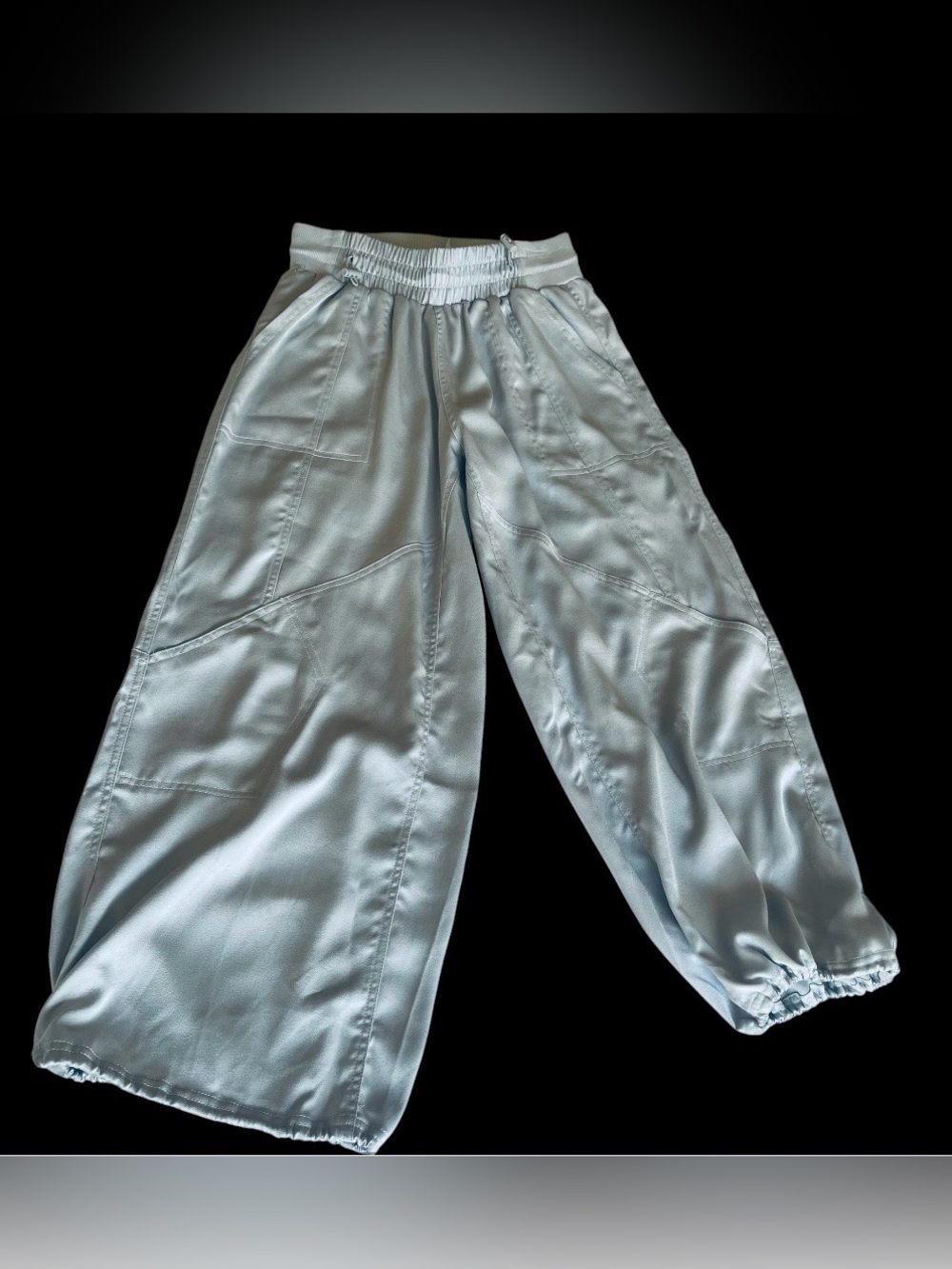 ๐ Daily Practice by Anthropologie Base Jump Parachute Pants Metallic xs - Picture 4 of 13
